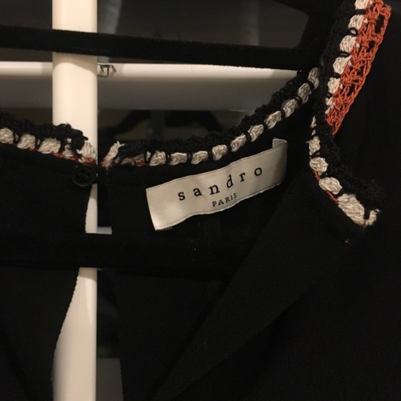 Sandro Paris Rona Crochet Trim Dress - Picture 4 of 5